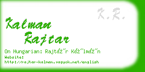 kalman rajtar business card